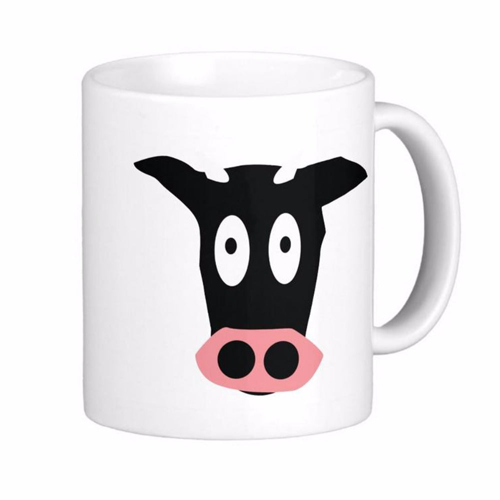 Funny Comic Cow Head Mug