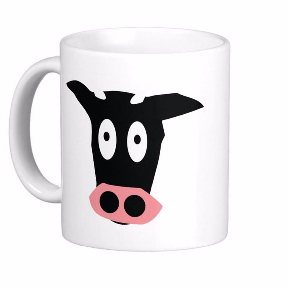Funny Comic Cow Head Mug