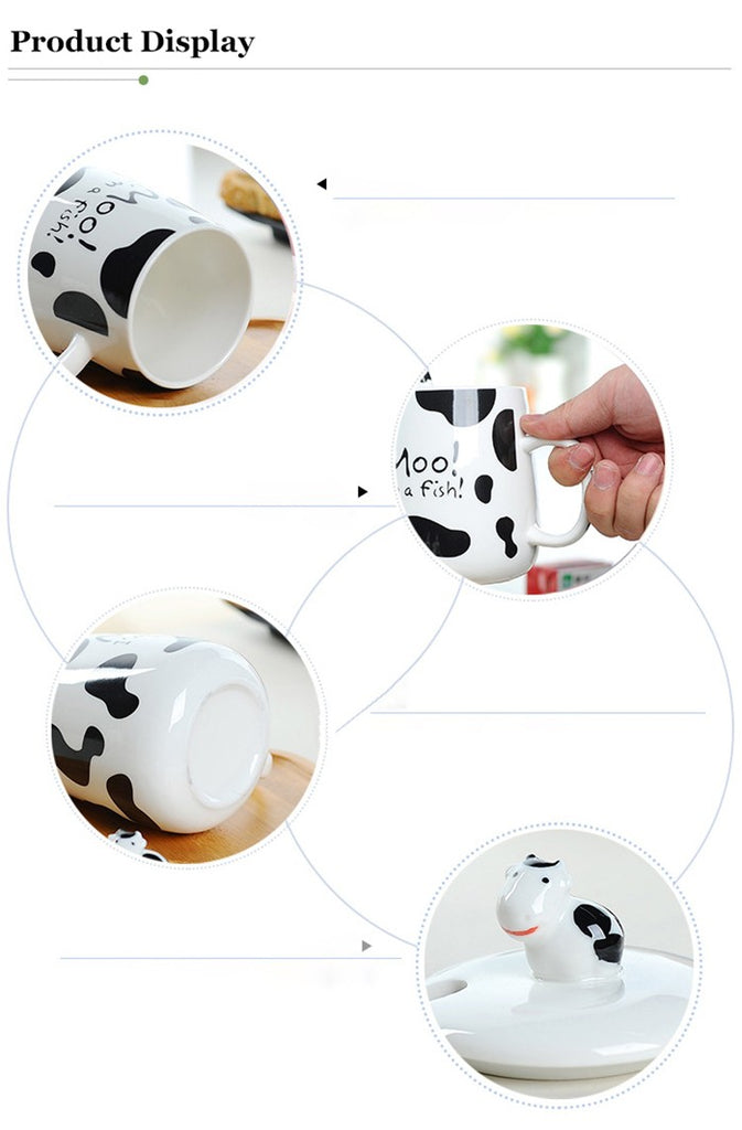 Ceramic Dairy Cow Design Mug