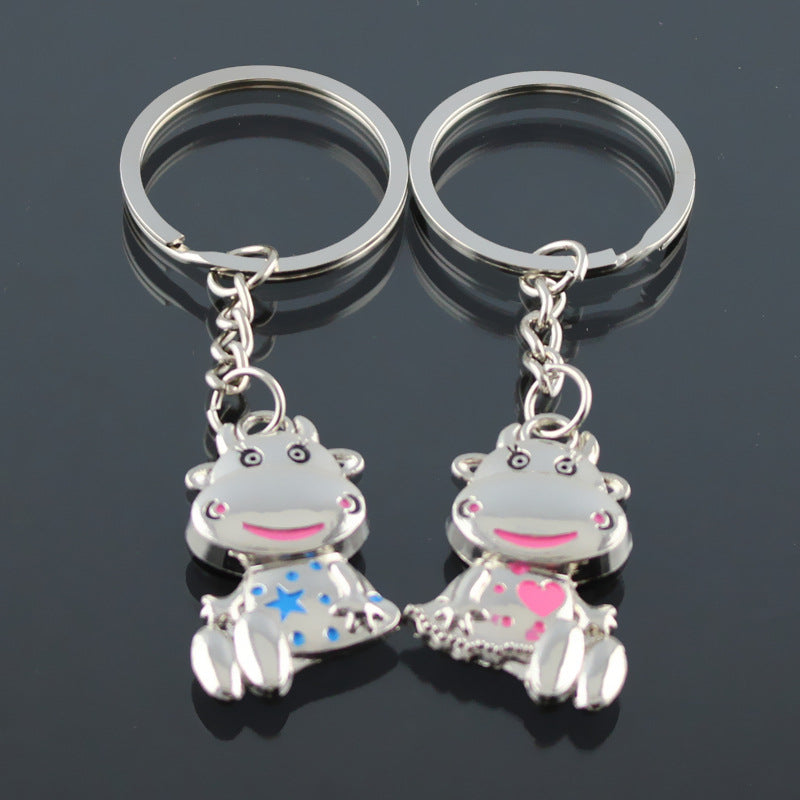 Lovers Cow Couples Keychain
