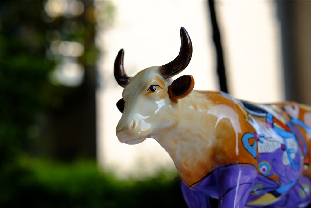 Ceramic Creative Rural Cow Decoration Figurine