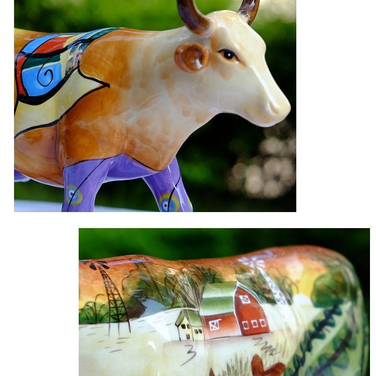 Ceramic Creative Rural Cow Decoration Figurine