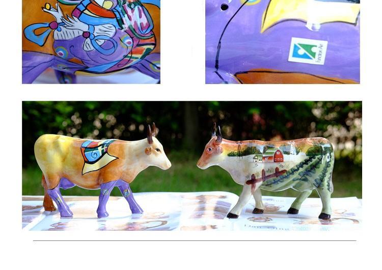 Ceramic Creative Rural Cow Decoration Figurine