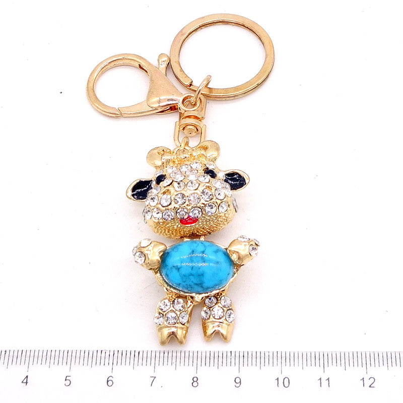 Crystal Cow Keychain