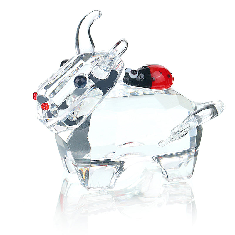 Glass Crystal Cow  Figurines