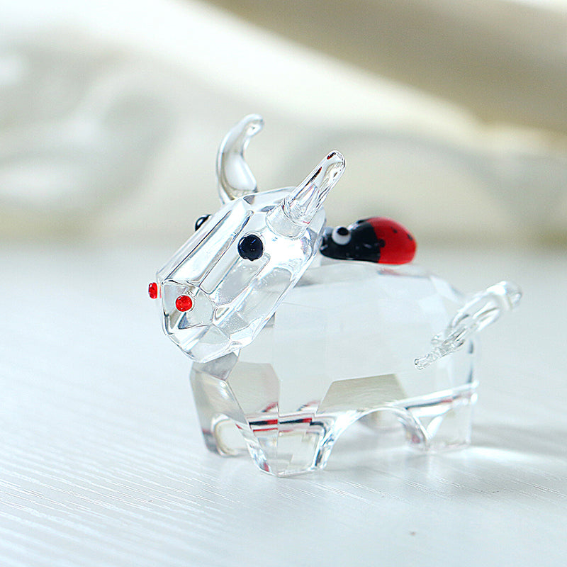 Glass Crystal Cow  Figurines