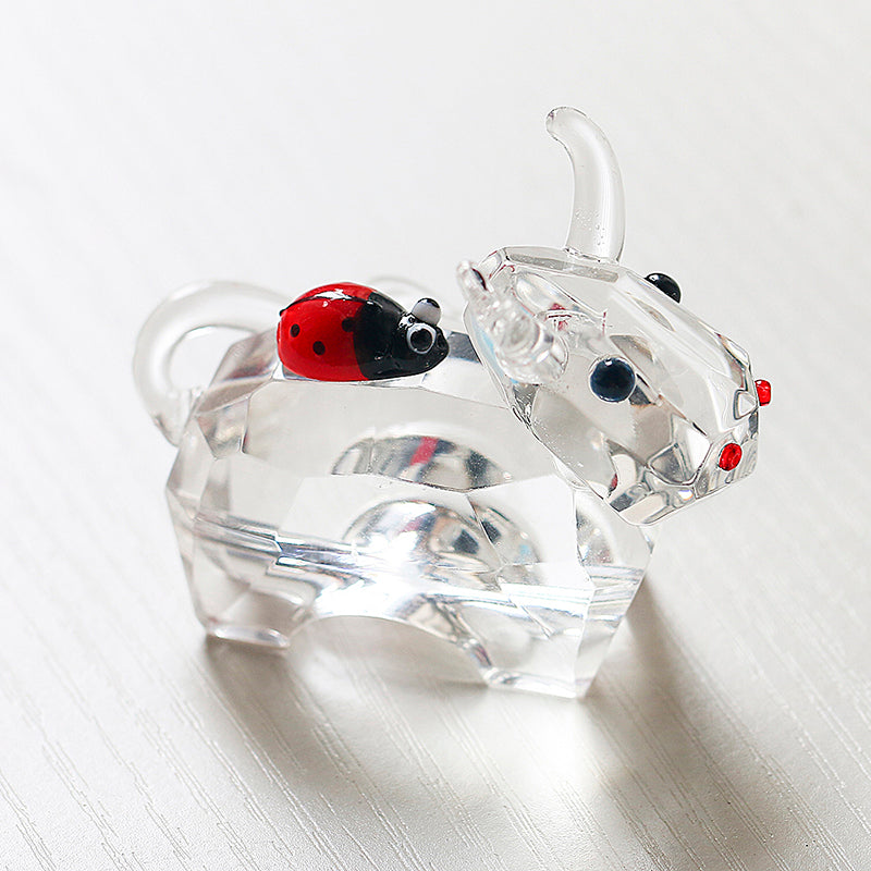 Glass Crystal Cow  Figurines