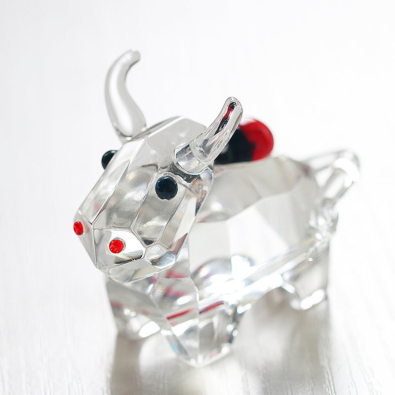 Glass Crystal Cow  Figurines