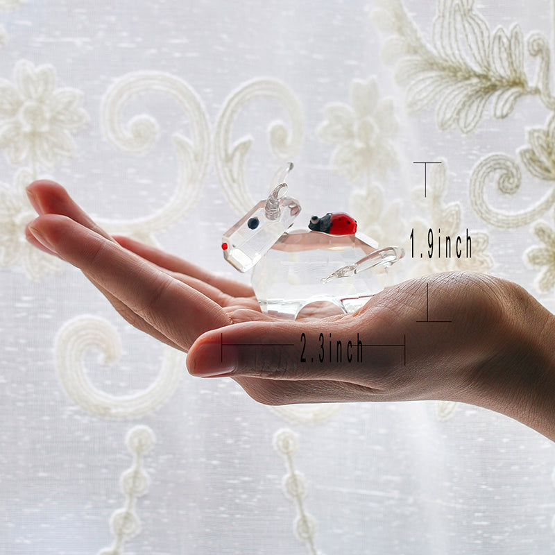 Glass Crystal Cow  Figurines
