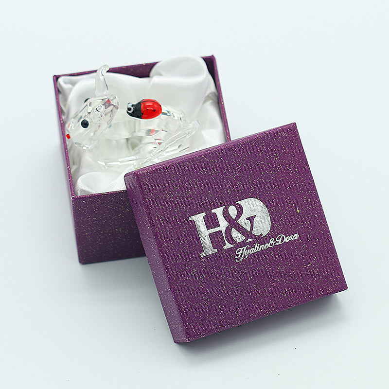 Glass Crystal Cow  Figurines