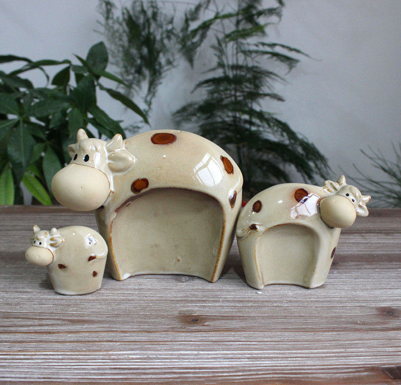 Lovely Ornament Cow Family Figurine