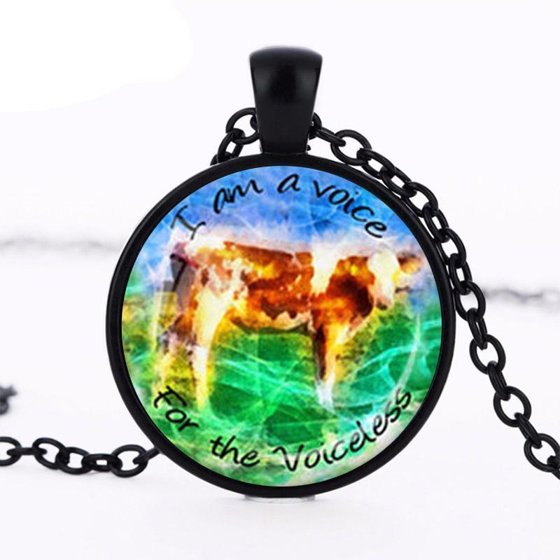 Vegan Pendant Cow Necklace