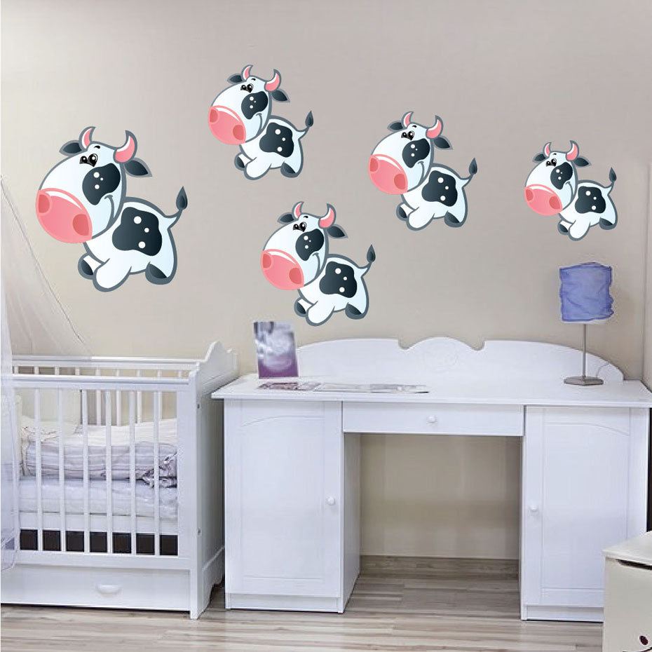 Removable Cow Poster Sticker