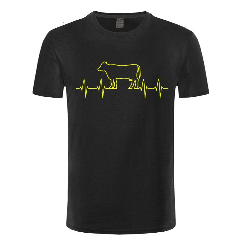 Cow Heartbeat Men's Soft T Shirt