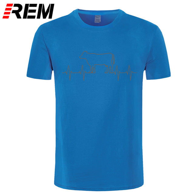 Cow Heartbeat Men's Soft T Shirt