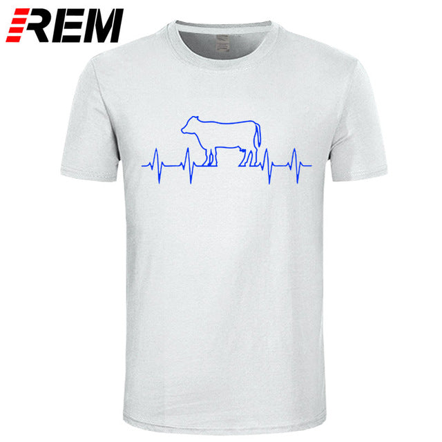 Cow Heartbeat Men's Soft T Shirt