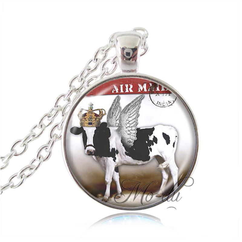 Glass Dome Farm Animal Choker Necklace