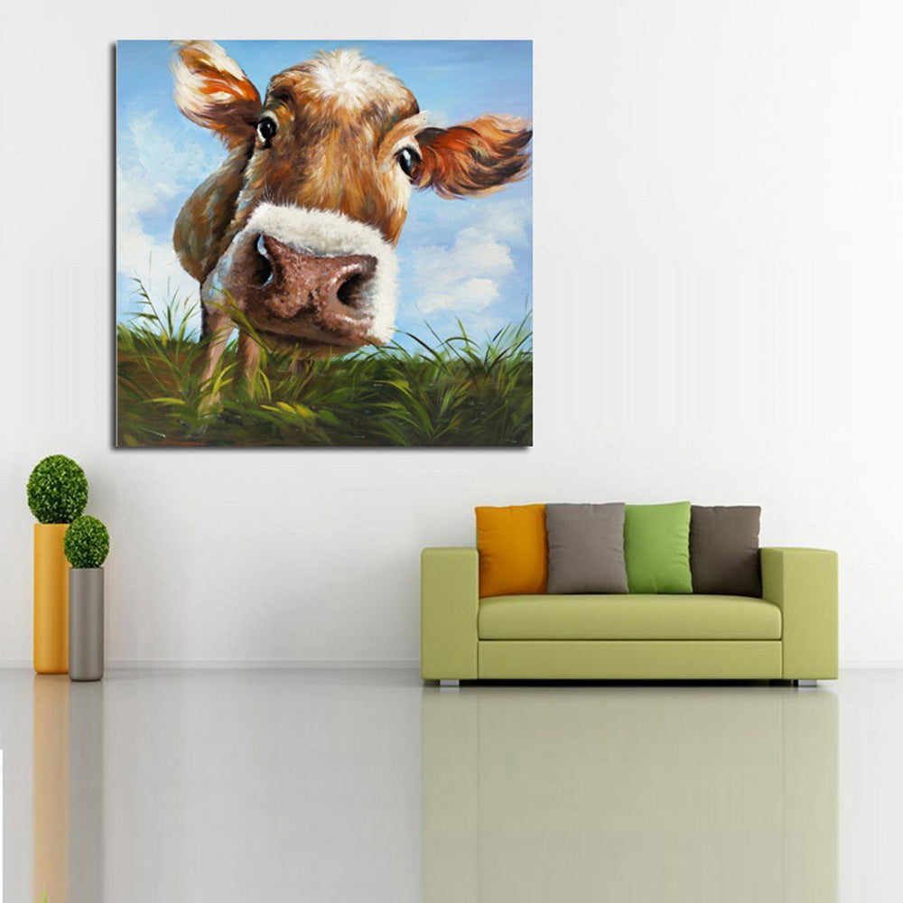 Modern Cow Canvas Painting