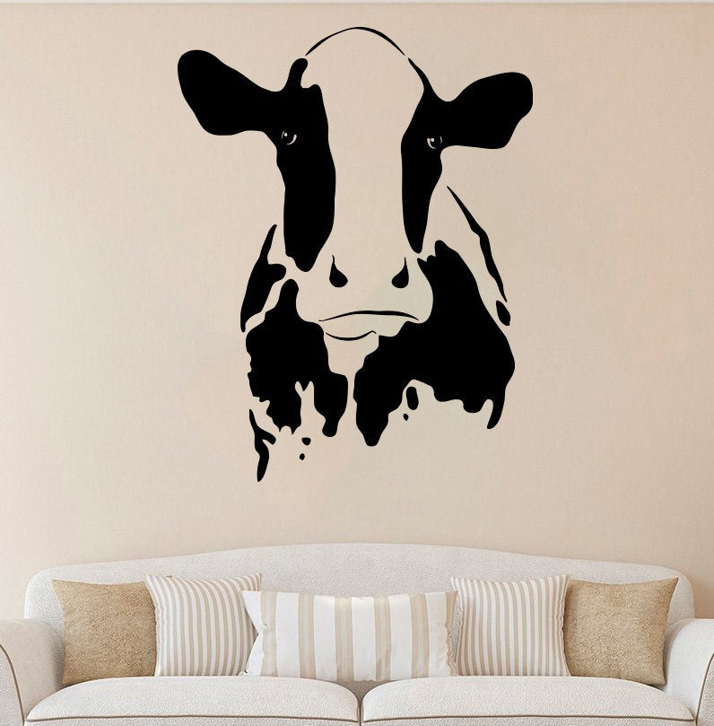 Cute Cow Head Sticker