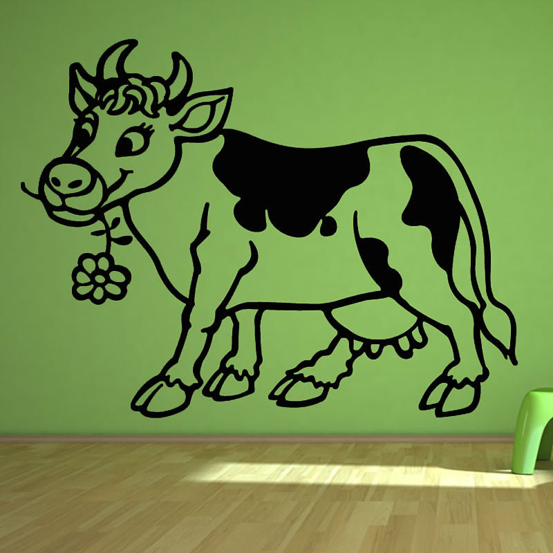 Popular Cute Cartoon Cow Wall Sticker