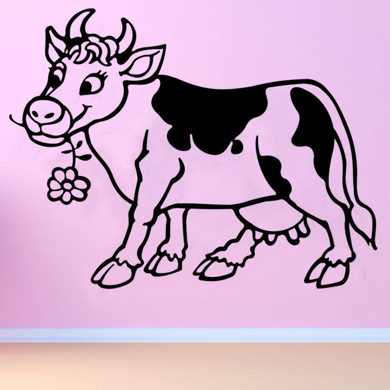 Popular Cute Cartoon Cow Wall Sticker