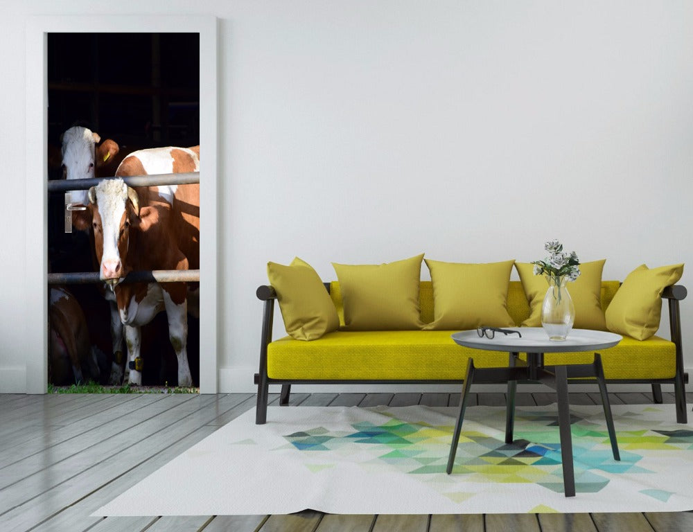 Mural Cow's Door Wall Sticker