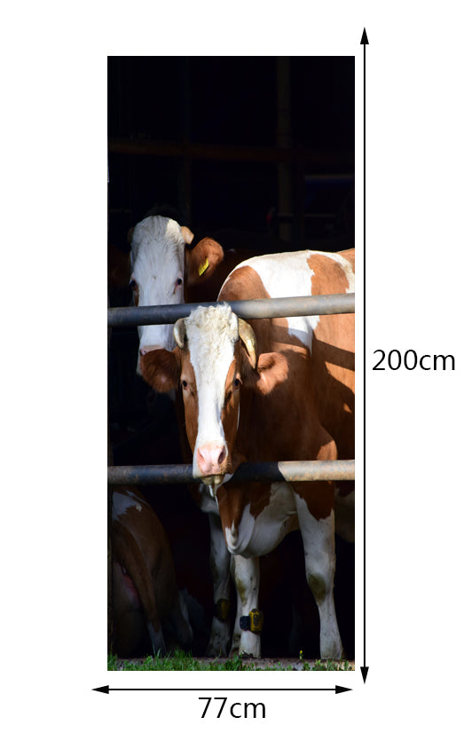Mural Cow's Door Wall Sticker