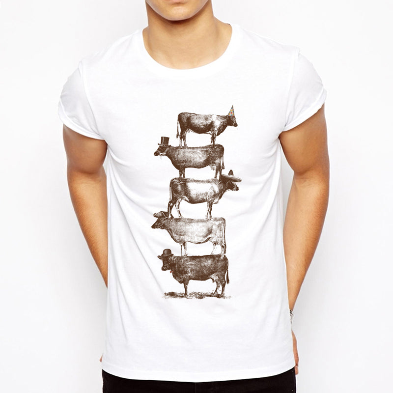 Summer Cow Nuts Printed T-shirt