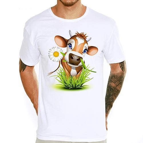 Amusing Cows Printed 3D Cartoon T Shirt