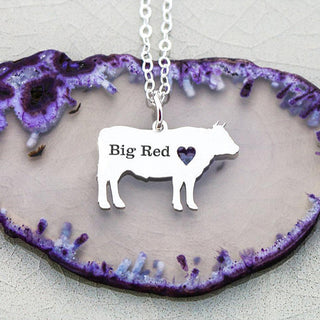 Copper Farm Cow Charm Cattle Necklace