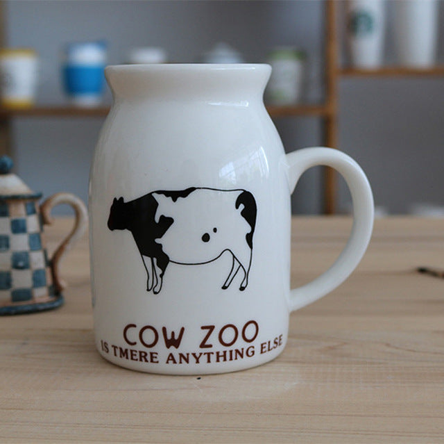 Creative Cow Pattern Ceramic Mug