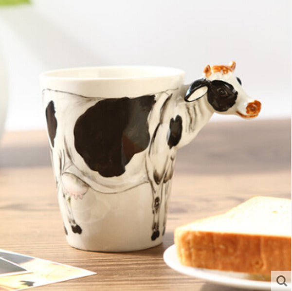 Marvelous 3D Hand-painted Cow Mug