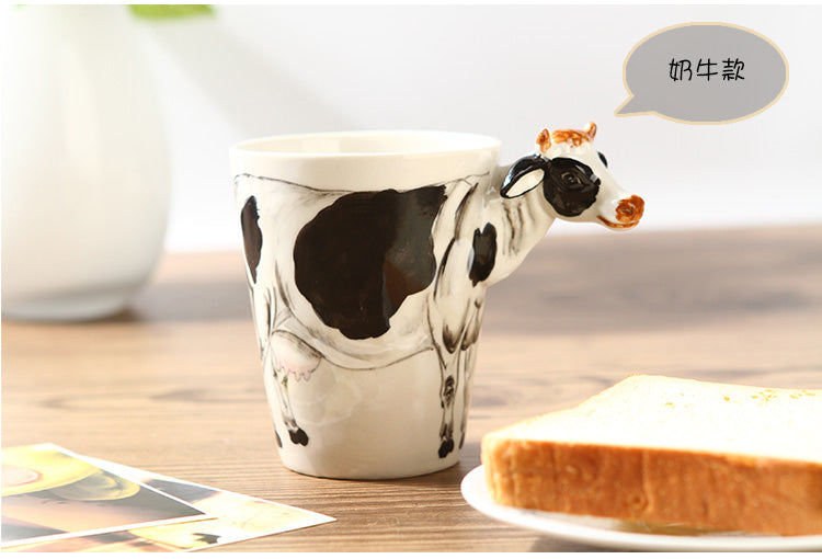 Marvelous 3D Hand-painted Cow Mug