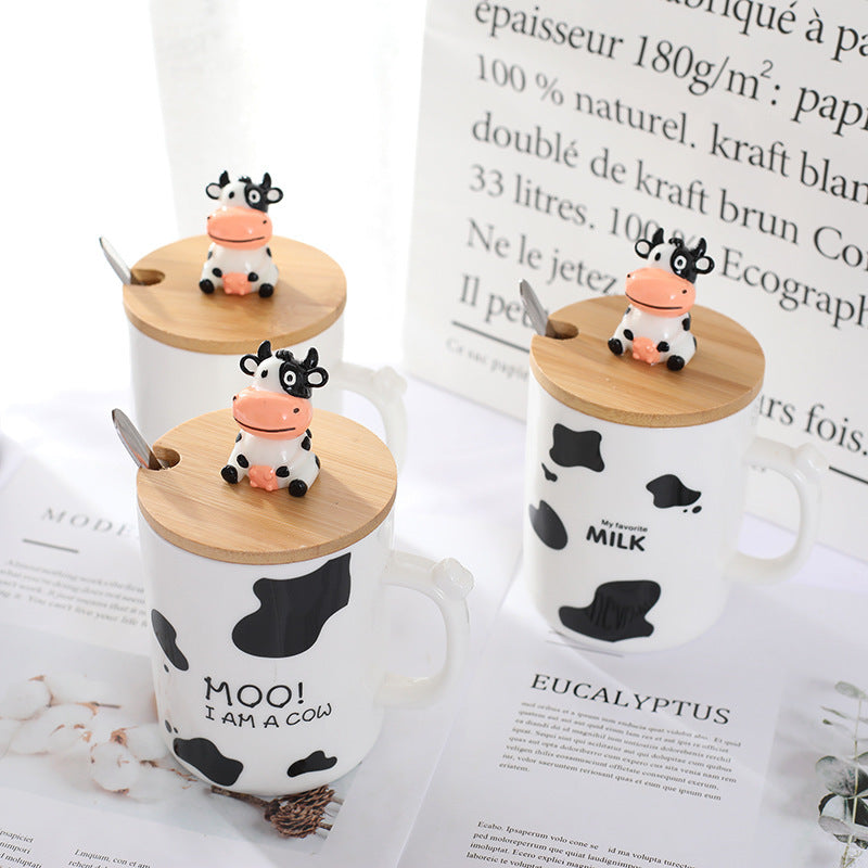 Porcelain Funny Cow Mug