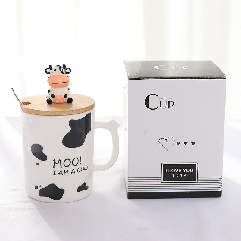 Porcelain Funny Cow Mug