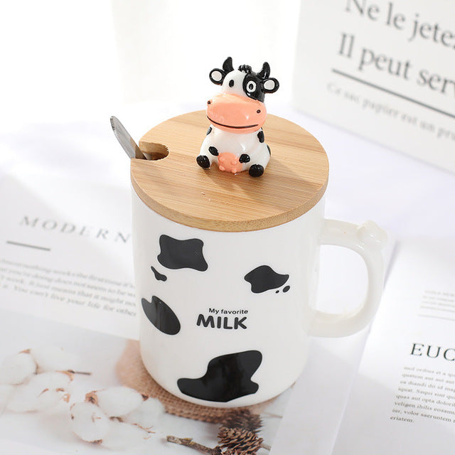 Porcelain Funny Cow Mug
