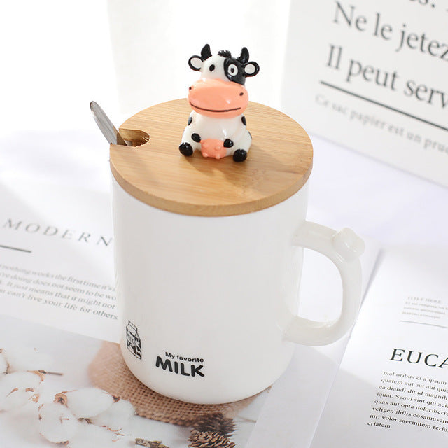 Porcelain Funny Cow Mug