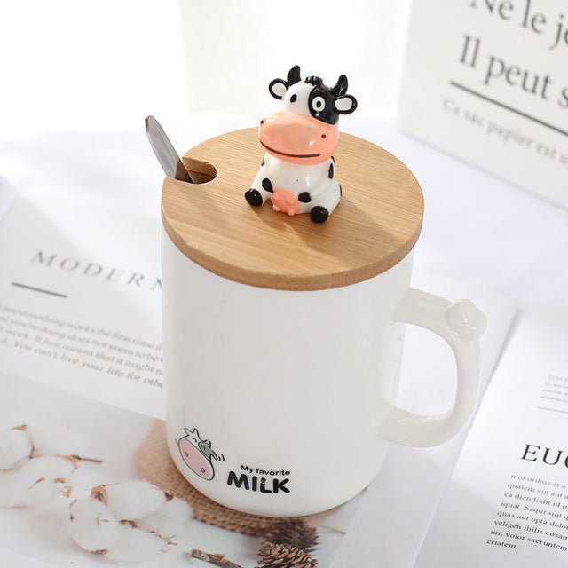 Porcelain Funny Cow Mug