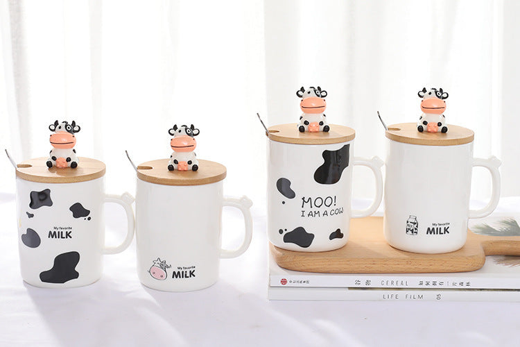 Porcelain Funny Cow Mug