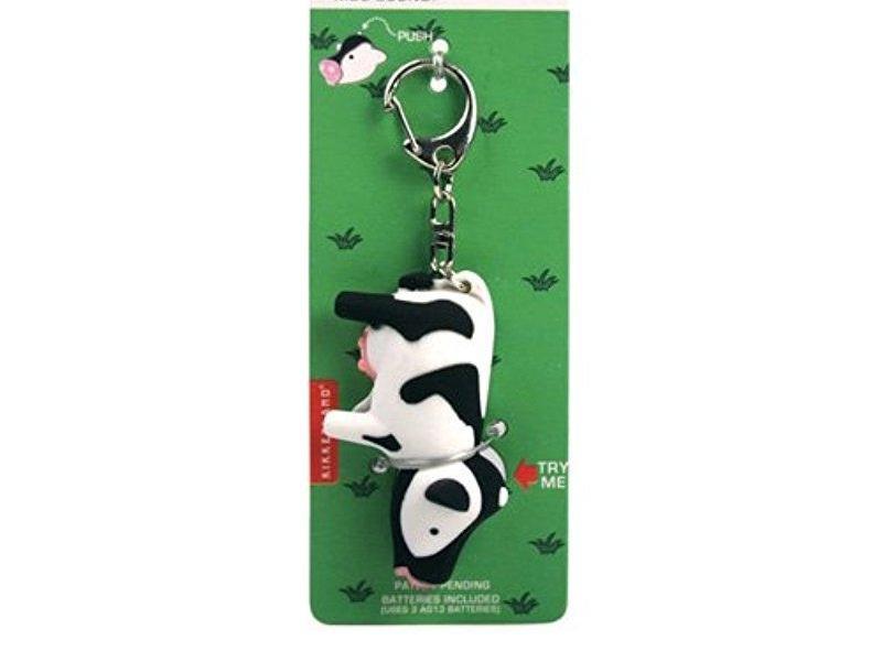 Sound Emitting Cow Keychain