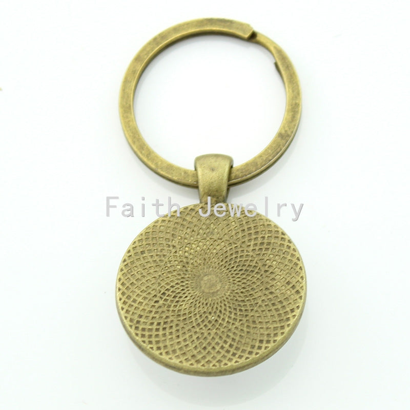 Ring Holder Glass Style Keychain