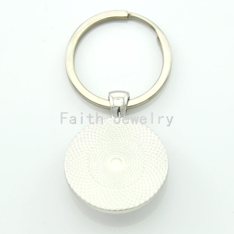 Ring Holder Glass Style Keychain