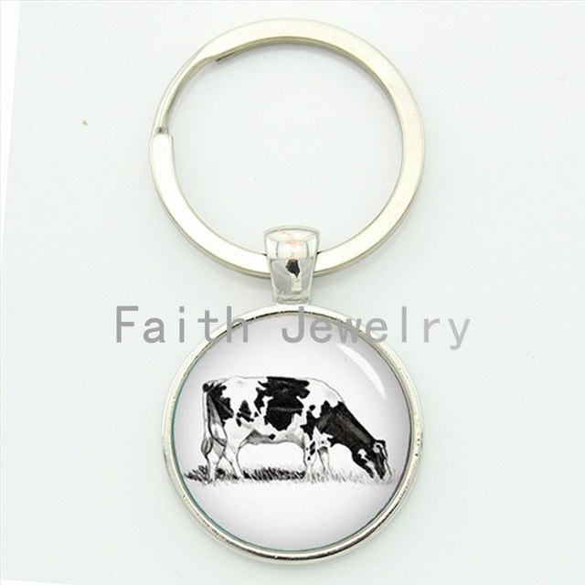 Ring Holder Glass Style Keychain