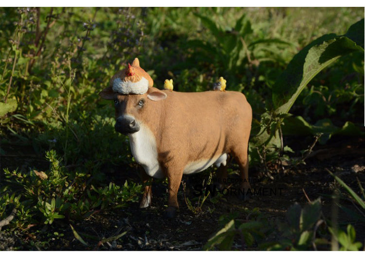 Terrarium Cow Furnishing Figurines
