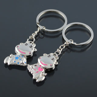 Lovers Cow Couples Keychain
