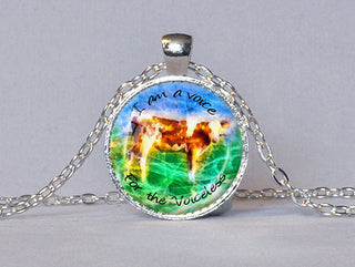 Vegan Pendant Cow Necklace