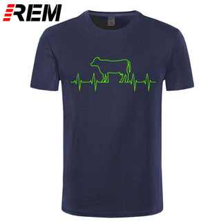 Cow Heartbeat Men's Soft T Shirt