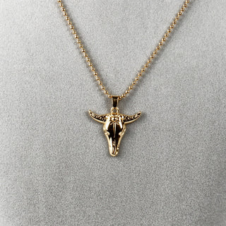 Men's Cow Skull Head Necklace