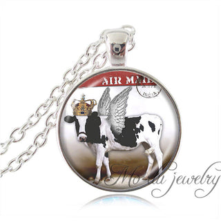 Glass Dome Farm Animal Choker Necklace