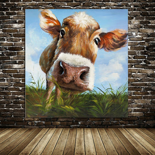 Modern Cow Canvas Painting